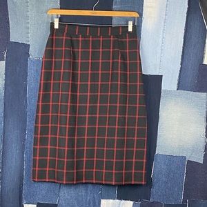 Paris Star Checkered Skirt Sz XL
